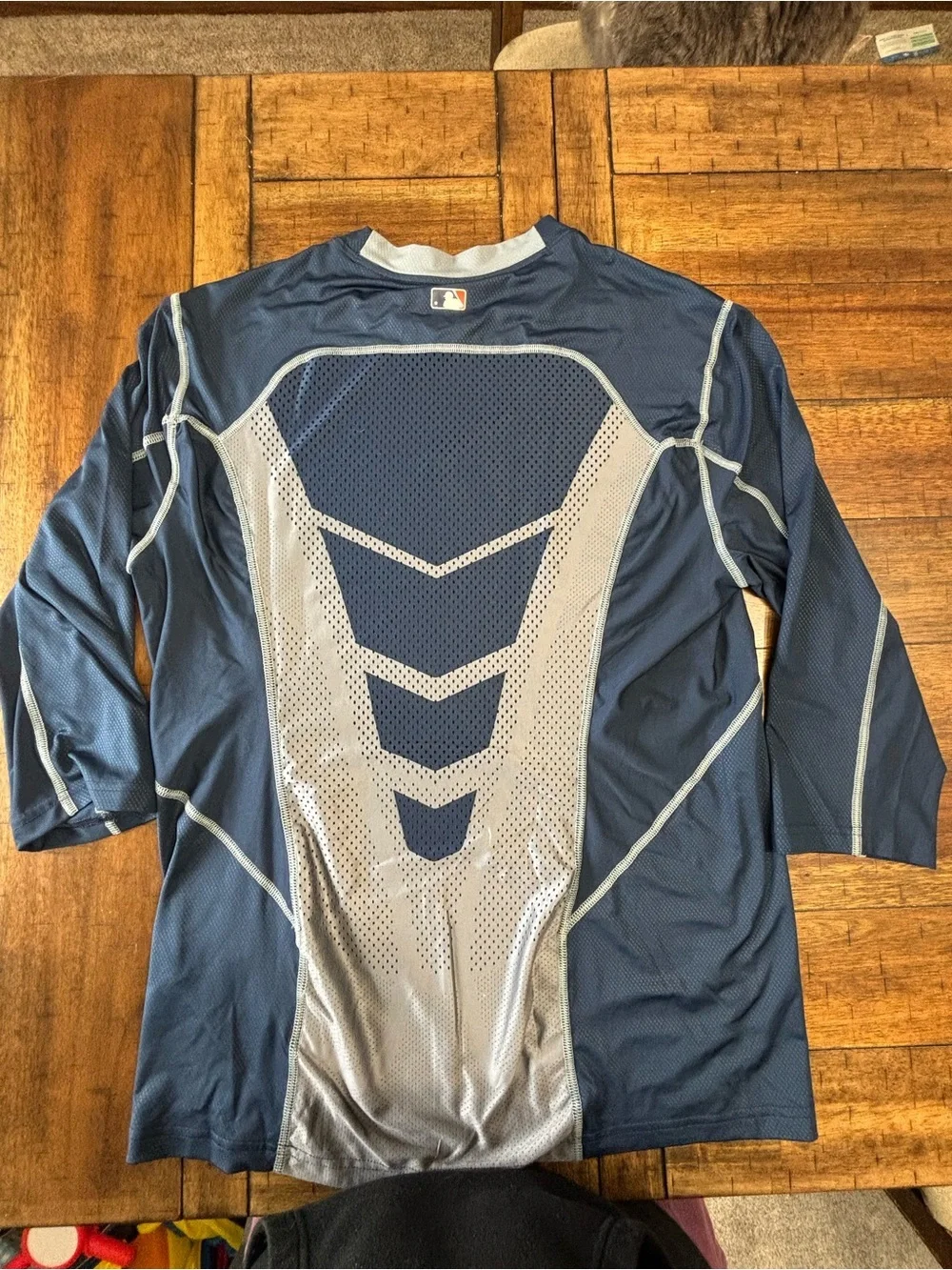 Nike Detroit Tigers Hypercool Navy Athletic Performance 3/4 Shirt